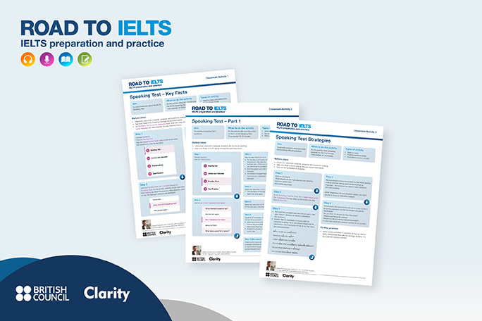 Preview of the Road to IELTS module screen.